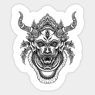 Balinese Version of the Kabuki Mask Sticker